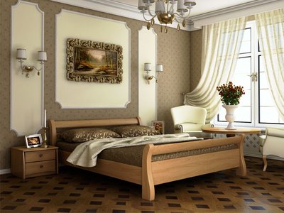 Дерев'яне ліжко Діана, Розмір 11078 фото
