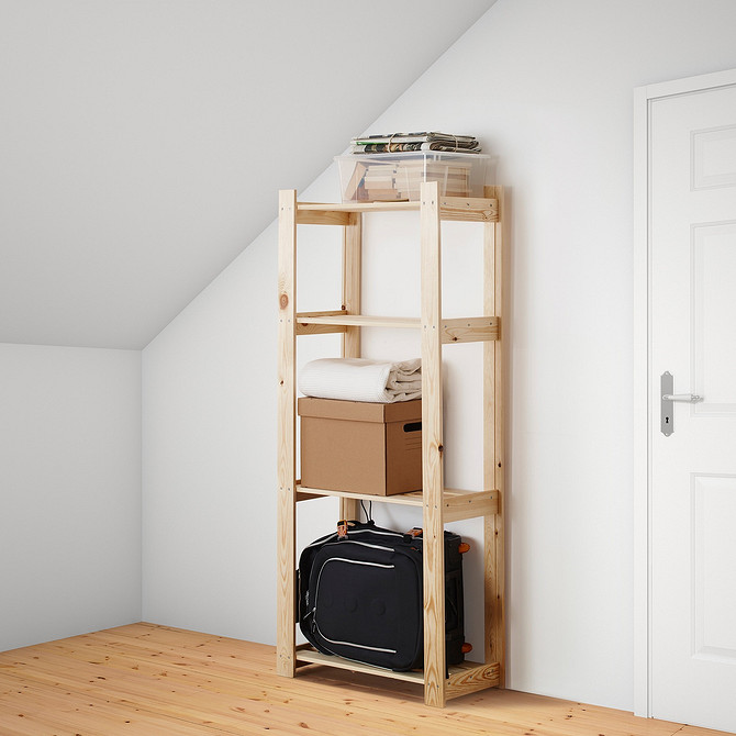 ІКЕА: модульний простір Модульний стелаж ІКЕА для індивідуальної конфігурації простору в оселі.