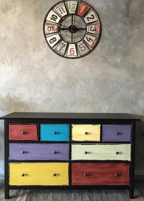 Текстурний Хемнэс: Ефект Унікальний комод Хемнэс: текстурна фарба для створення оригінального ефекту редизайну.