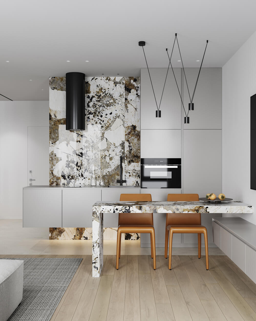 Кухня з барною стійкою: ідеальне місце для напоїв та спілкування з друзями.