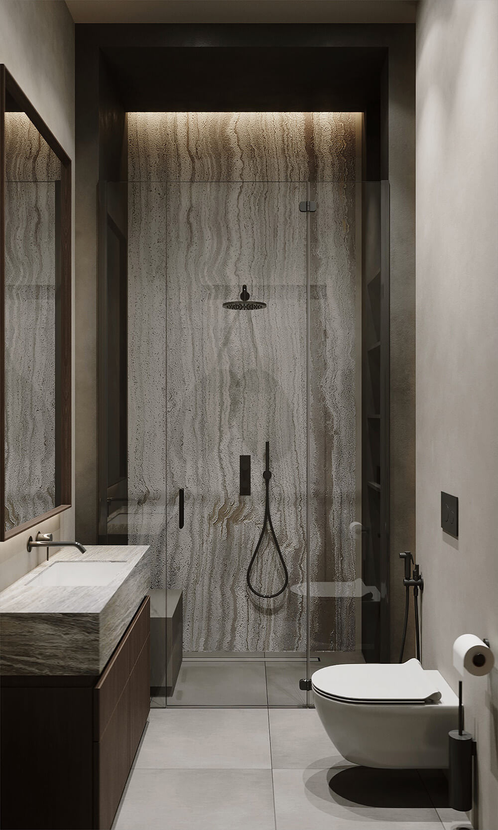 Майстер-спальня + Кабінет Функціональний дизайн майстер-спальні з робочим місцем для продуктивної роботи.