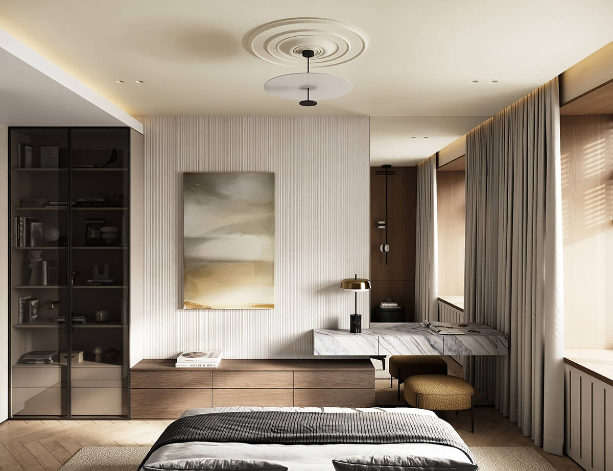 Геометрія на стелі Креативна кольорова стеля з геометричними фігурами та різними кольорами: оригінальний дизайн.