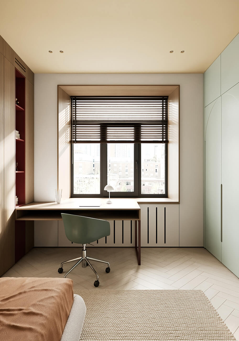 Жовта стеля: зонування Оригінальна кольорова стеля: жовтий колір для зонування кухні та вітальні 2026.