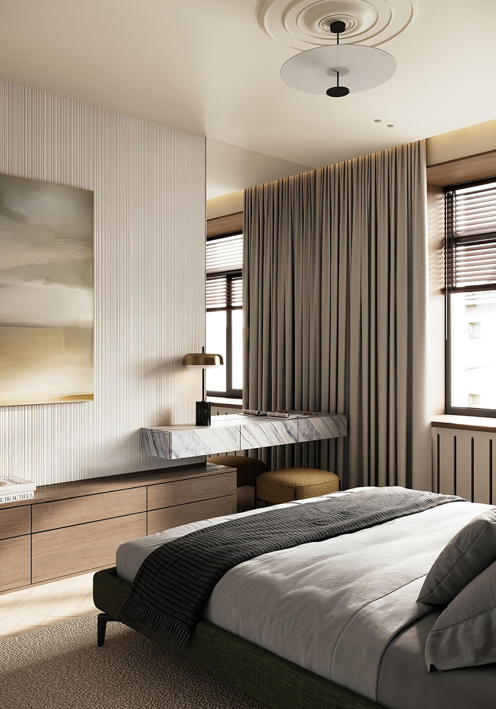 Зелена стеля в дитячій Кольорова стеля в дизайні: зелений колір для дитячої кімнати, ефект природи.