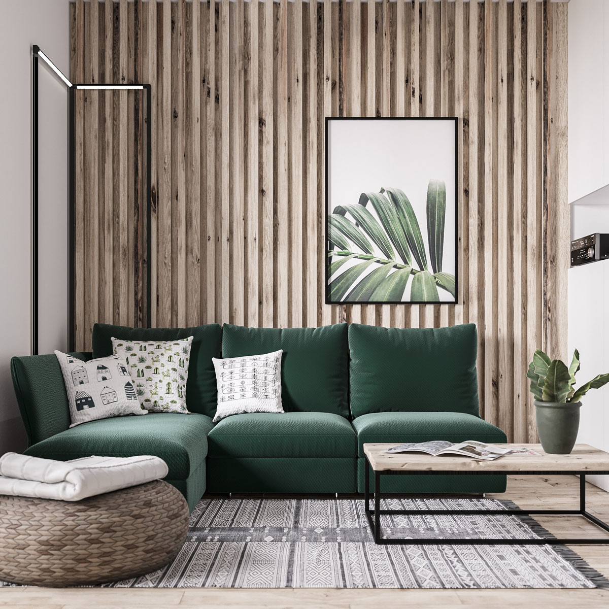 Дерев'яні рейки в офісному інтер'єрі: сучасний та стильний дизайн робочого простору.