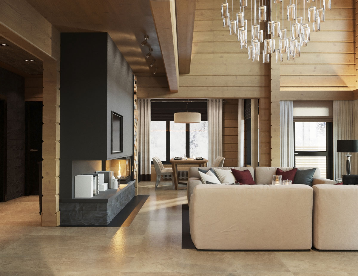 Оригінальний дизайн інтер'єру будинку з бруса: нестандартні рішення та унікальні елементи декору.