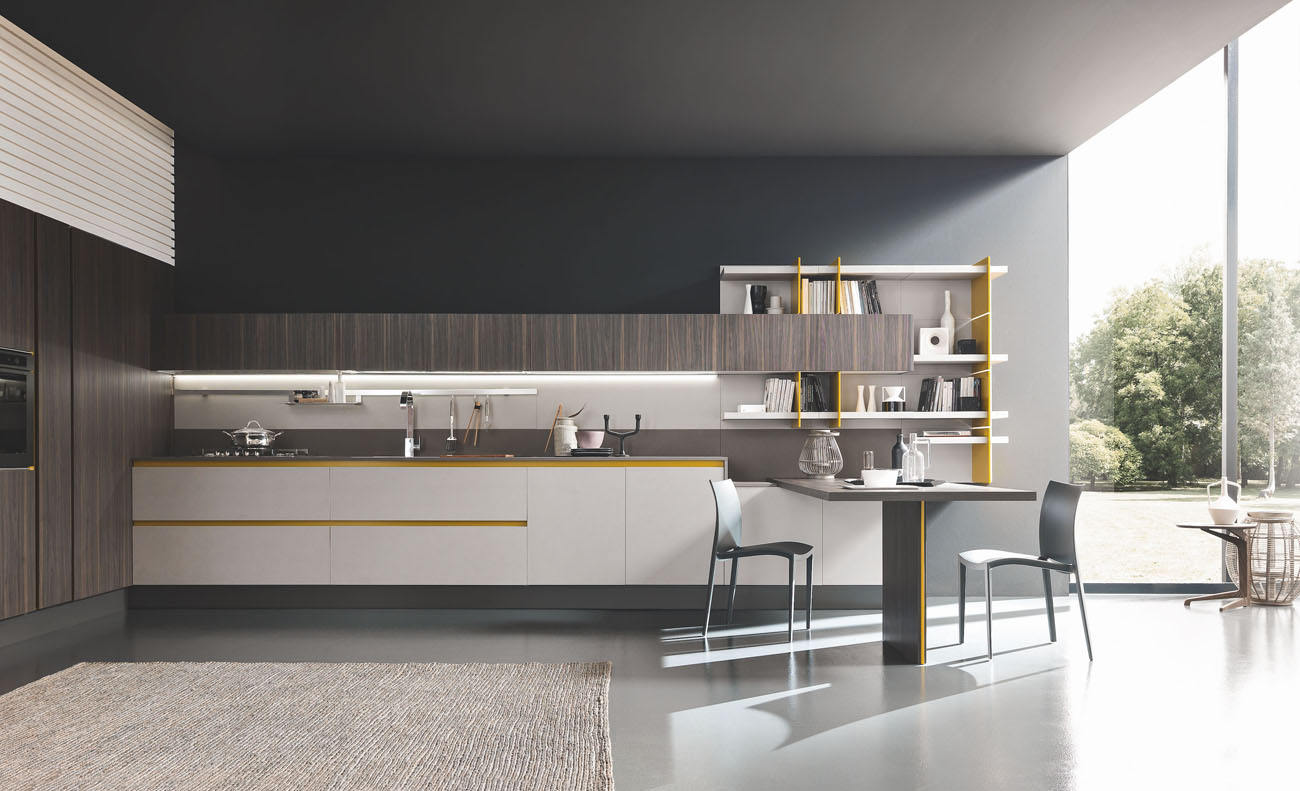 Затишна кухня без верхніх шаф з дерев'яними елементами та живими рослинами у 2026.