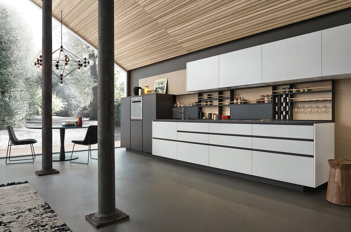 Дизайн кухні в заміському будинку 2026: кухня в скандинавському стилі з LED освітленням.