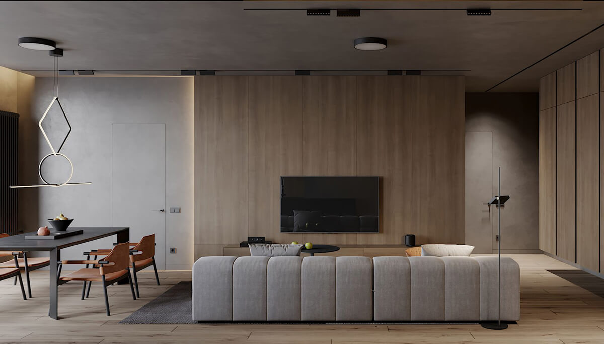 Стильний інтер'єр квартири 2026 в неокласичному стилі з елементами сучасного дизайну.