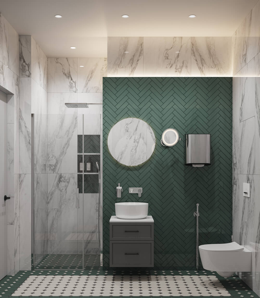 Простора вітальня в квартирі 100 м² з великим диваном та зручною зоною для відпочинку.