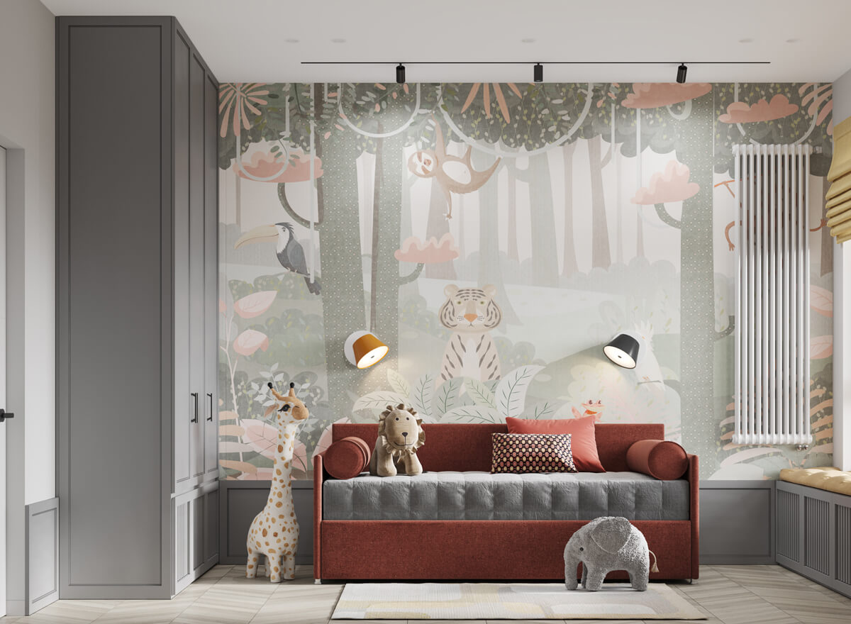 Інтер'єр квартири 100 м²: світла спальня з великим ліжком та приліжковими тумбочками.