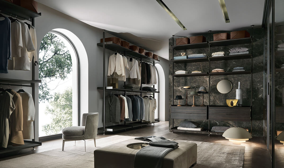 Організація жіночого одягу в гардеробній системі: сукні, блузки, аксесуари, продумане зберігання.