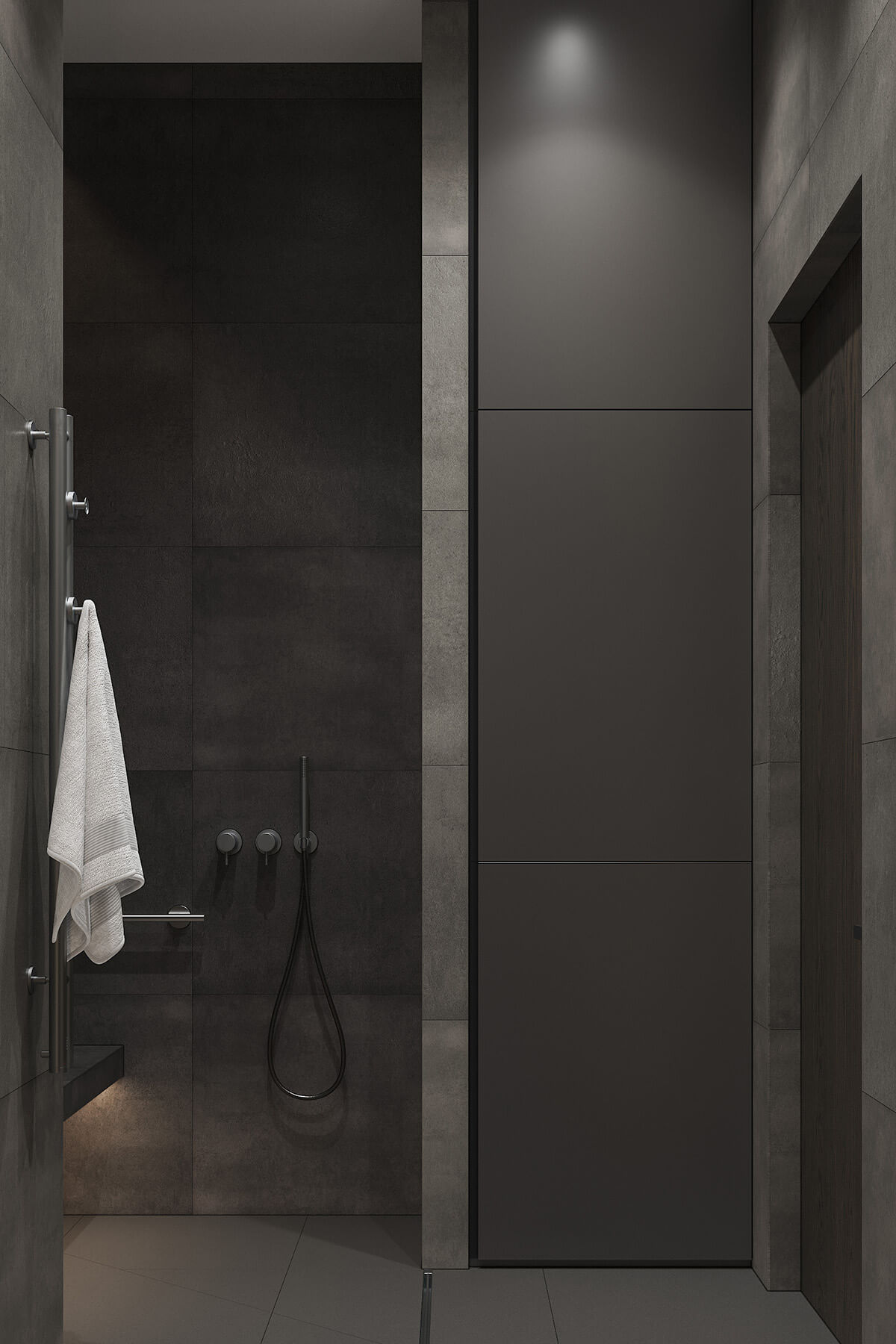 Зручна спальня Підйомне ліжко та зручний доступ до шафи: безбар'єрне середовище спальні.