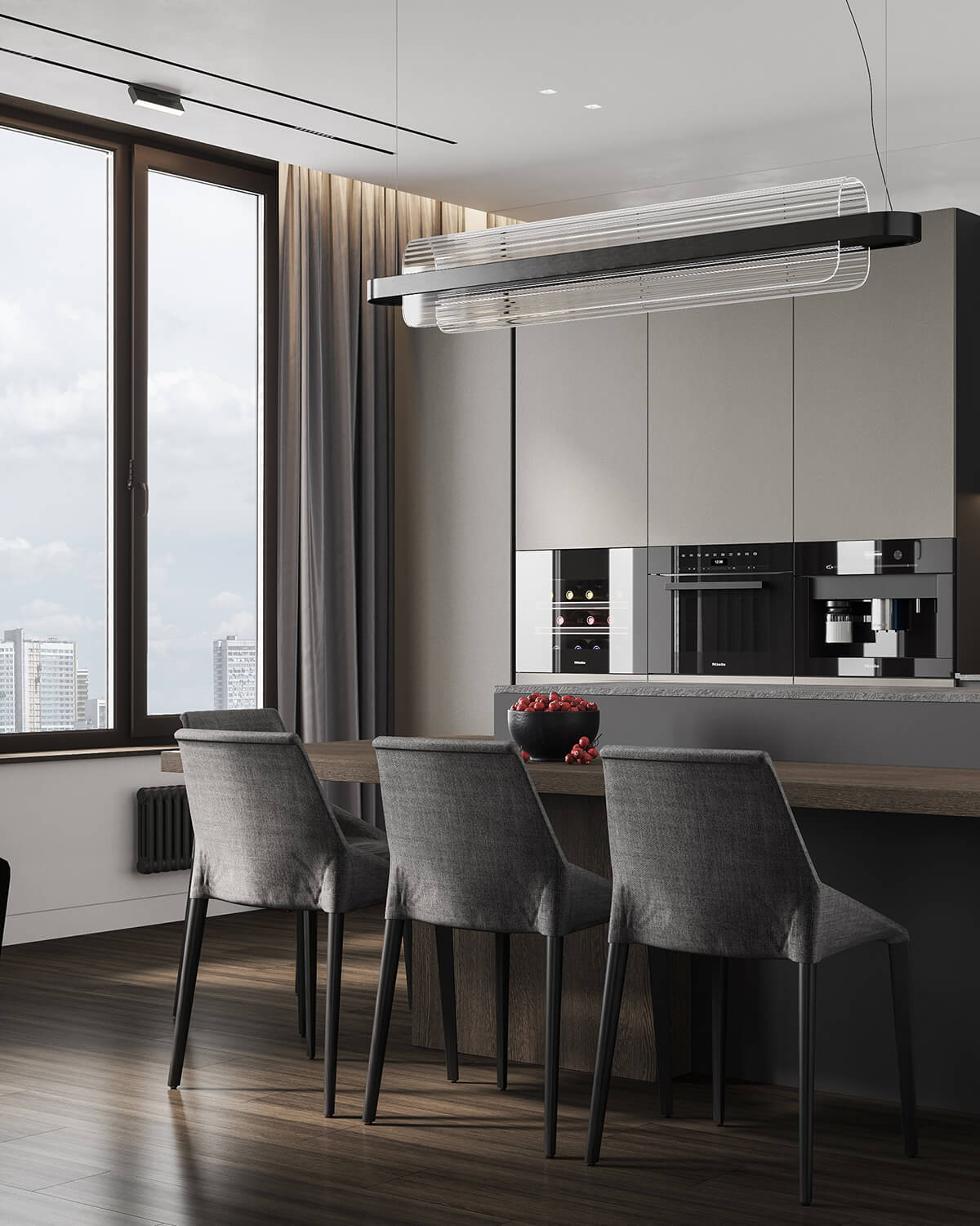 Простір без меж Відкритий простір з плавними переходами – дизайн інтер'єру для безперешкодного руху.