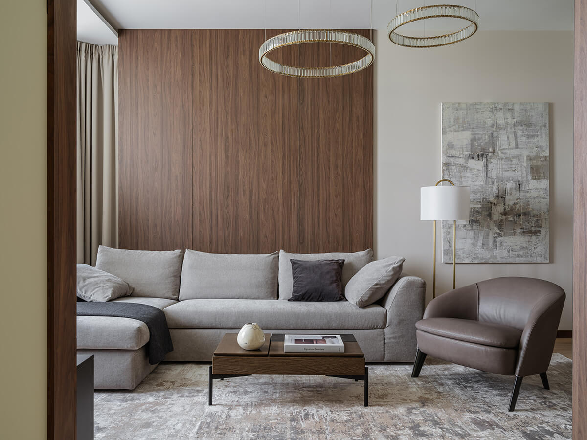 Горіх та палітра кольорів Різноманітні варіанти поєднання кольорів з горіховим в інтер'єрі різних кімнат.