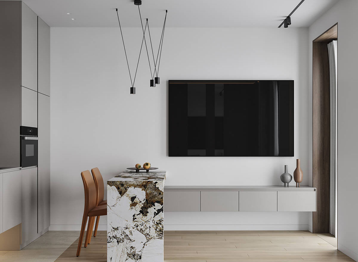 Антивандальний ремонт: зносостійка плитка та міцна фарба захищають стіни та підлогу в квартирі.