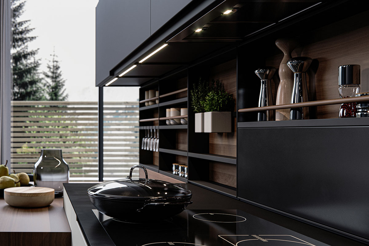 Відкриті полиці на кухні Кухня з відкритими полицями для посуду: стильний та практичний дизайн.