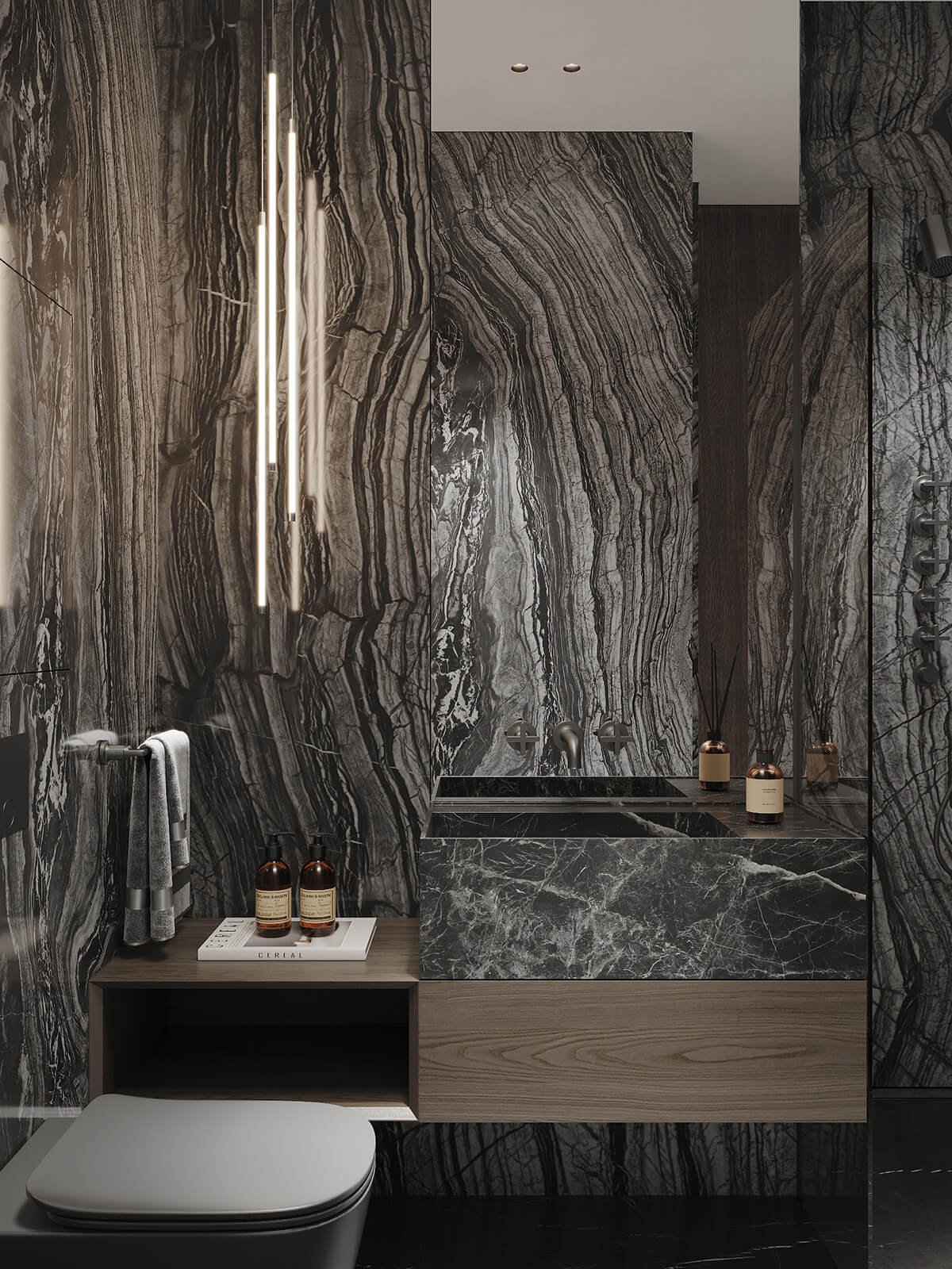 Мінімалюкс: Кухонна елегантність Сучасний мінімалюкс 2026: кухня з мармуровою стільницею та дерев'яними фасадами.