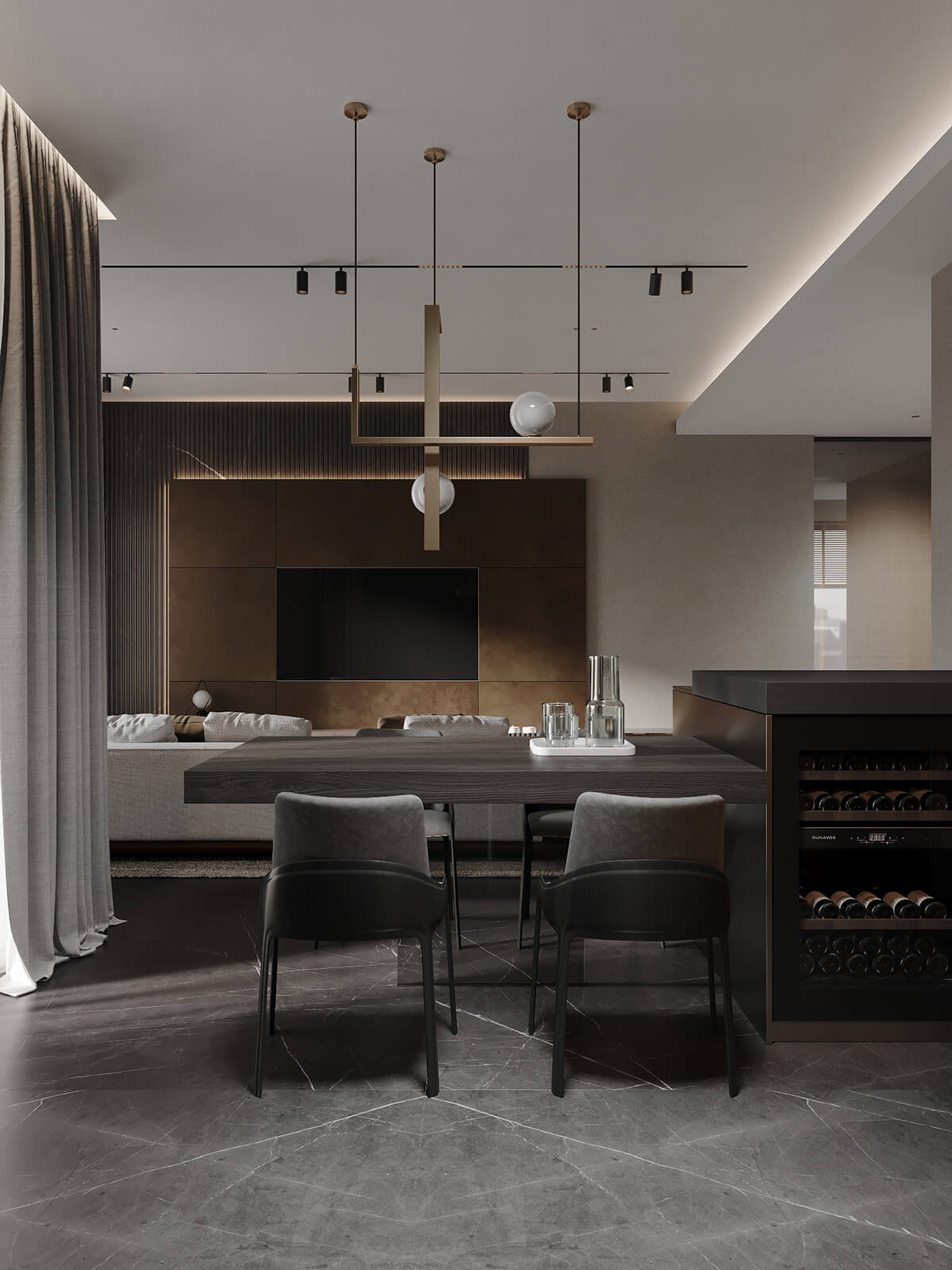 Мінімалюкс: загальний вигляд Інтер'єр в стилі мінімалюкс: простір, світло та розкішні акценти в сучасному дизайні.