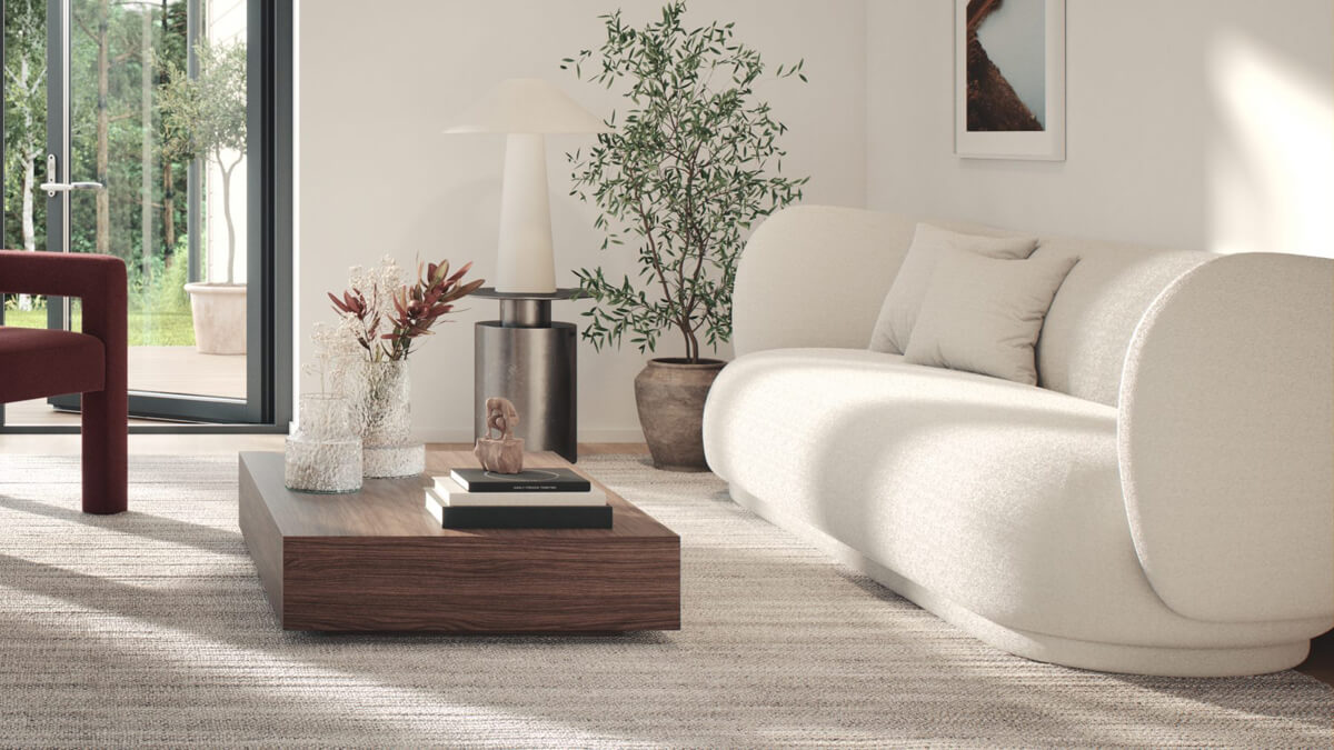 Елегантна ванна кімната в молочному кольорі з білою сантехнікою та дерев'яними елементами.