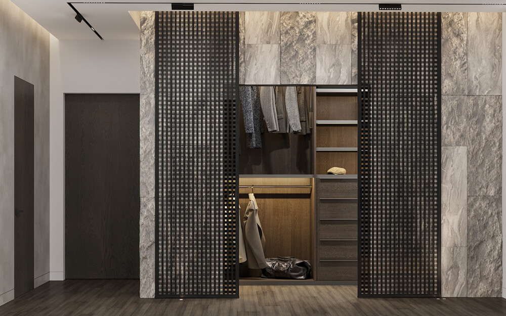 Світлий чоловічий інтер'єр з великим вікном та зручним кутовим диваном.