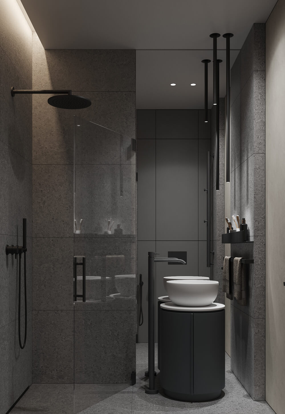 Чоловічий інтер'єр у стилі лофт: цегляна стіна, шкіряний диван, промисловий дизайн.