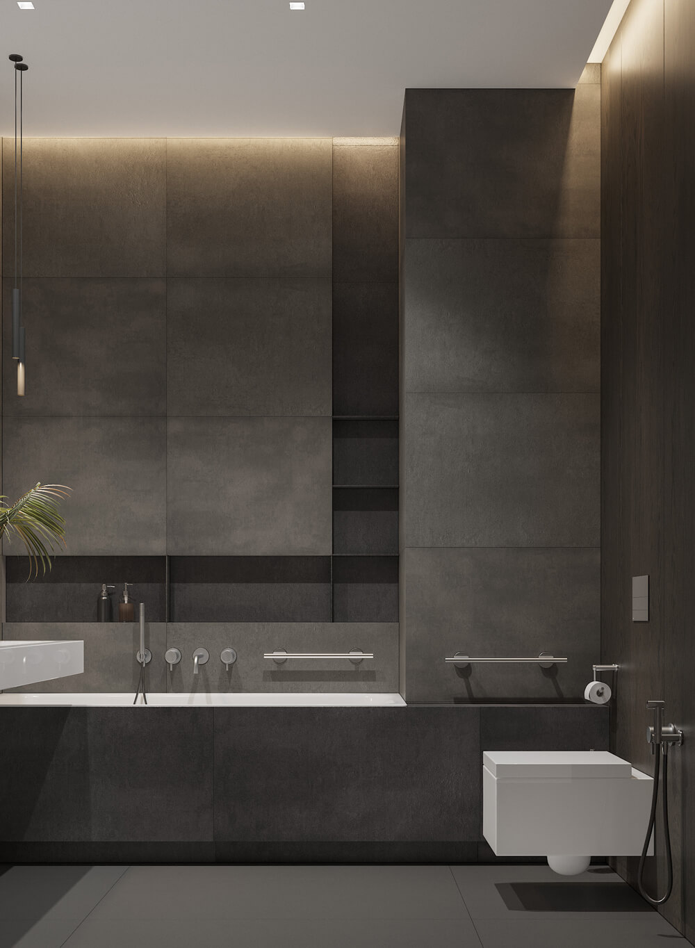 Чоловічий інтер'єр: шкіряна канапа, дерев'яний декор, комфортна зона відпочинку.