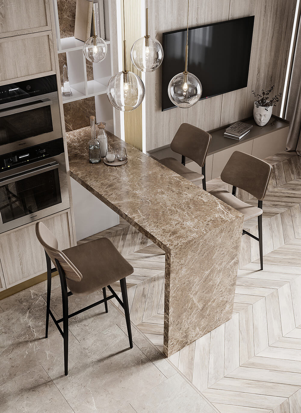 Ніша в стіні з аркою для декорування та підкреслення стилю сучасного будинку.