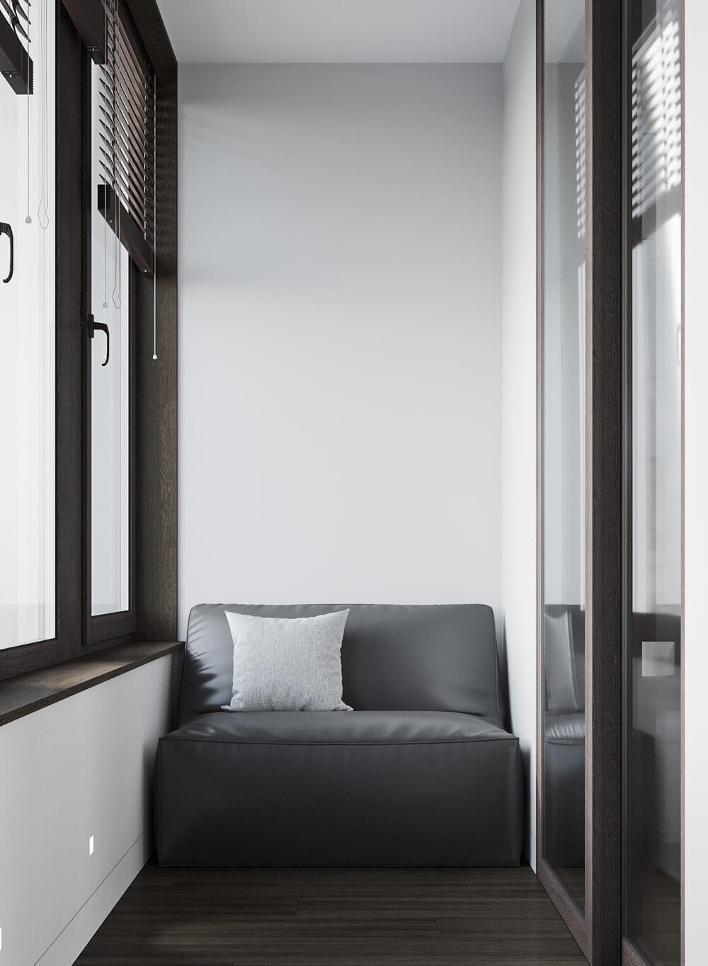 Кухня в коричневих тонах з білою стільницею та сучасним освітленням, дизайн інтер'єру 2026.