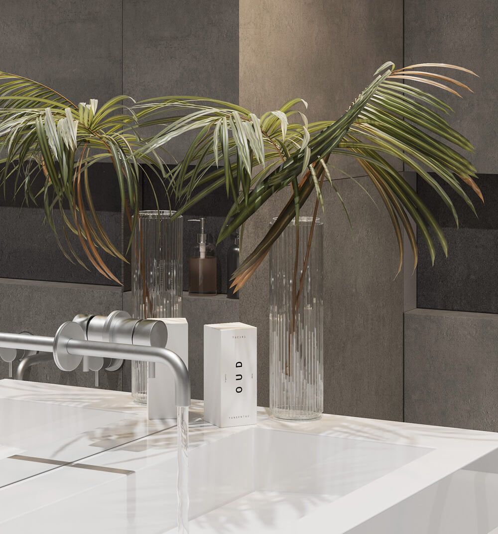 Елегантна коричнева спальня 2026 з акцентом на різноманітні текстури.