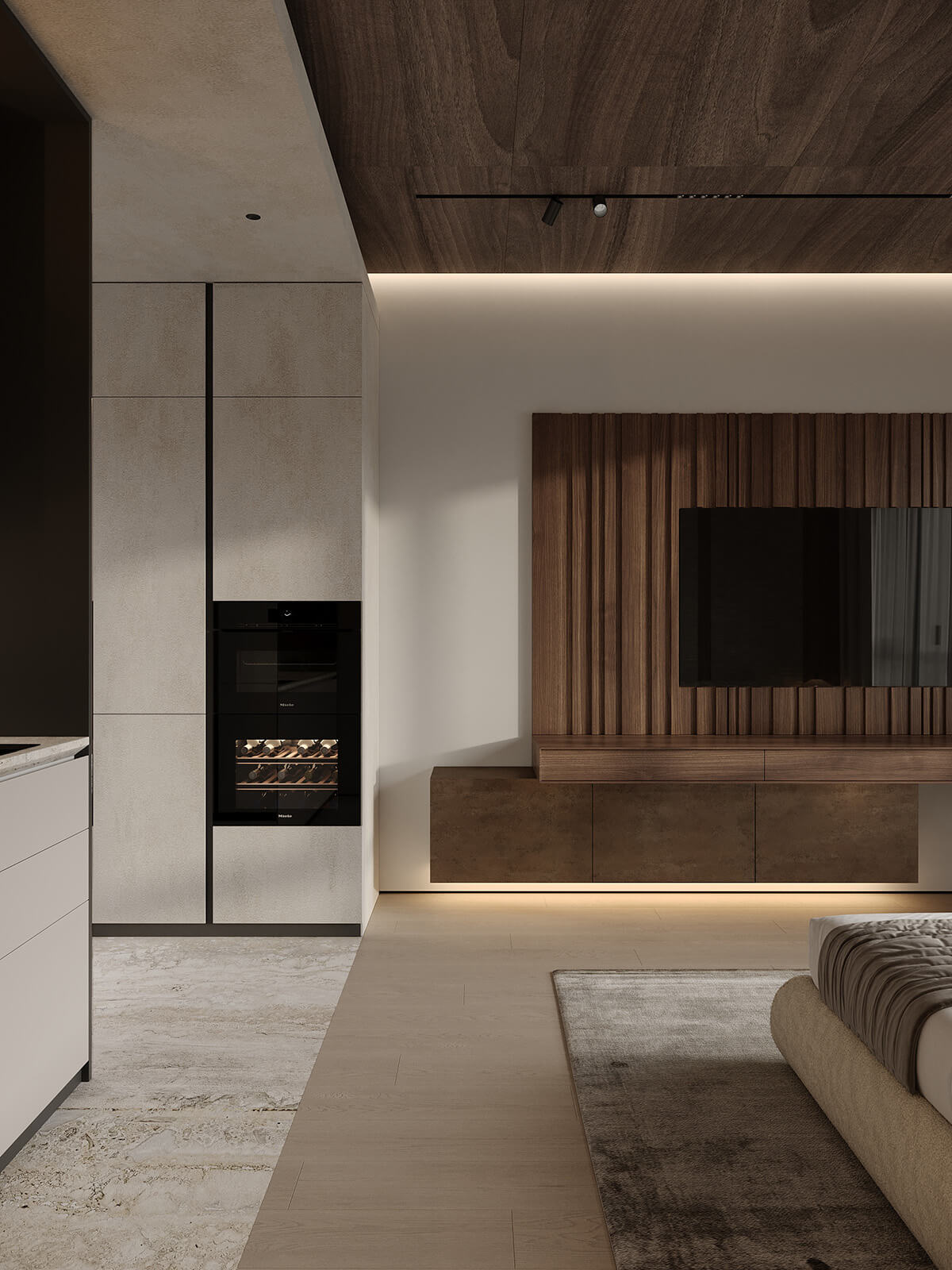 Меблі з дуба в світлій гамі: відчуття простору та легкості в кімнаті, сучасний стиль.