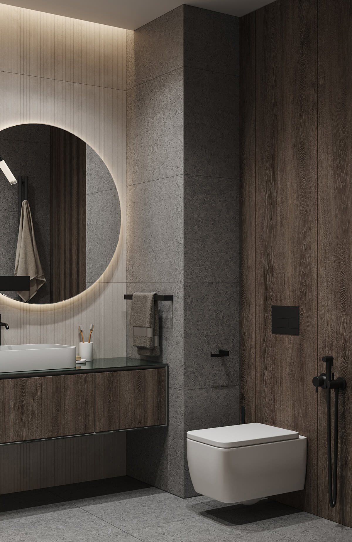 Інтер'єр з поєднанням різних відтінків дуба: гармонія та баланс кольорів.