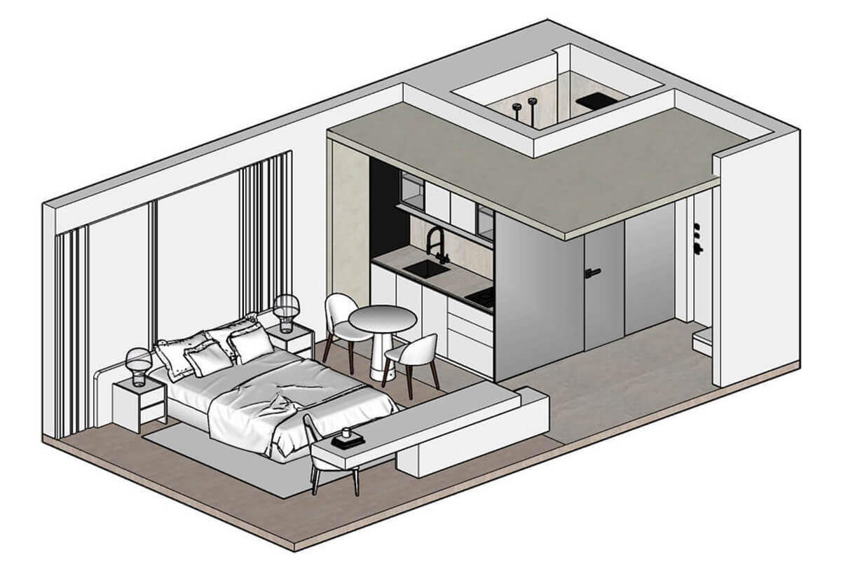 Перепланування квартири в новобудові: світла та простора вітальня після ремонту.