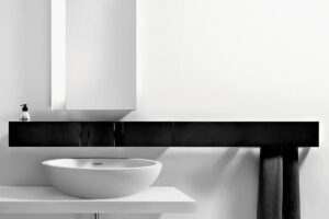 Організація простору у ванній кімнаті: поради щодо вибору та розміщення навісних полиць. — Полиці у ванній кімнаті