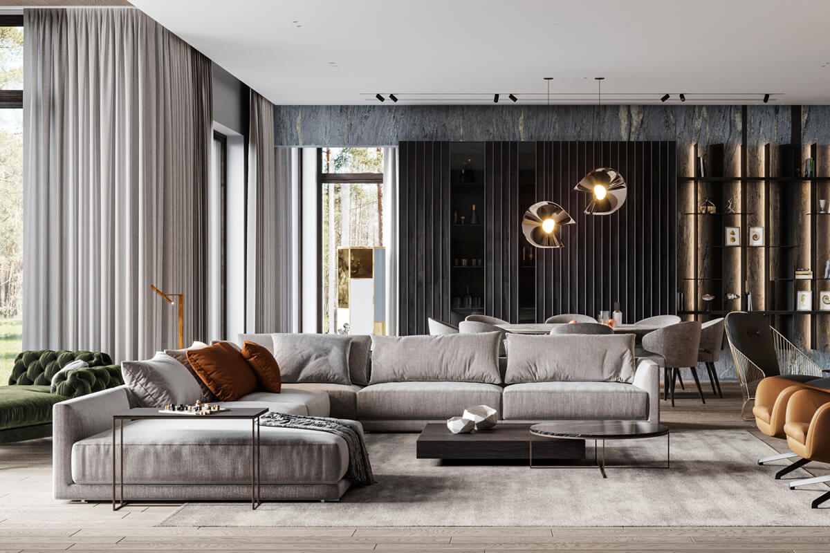 Сучасні штори в вітальні: затишок та стиль оформлення вікон, 2026