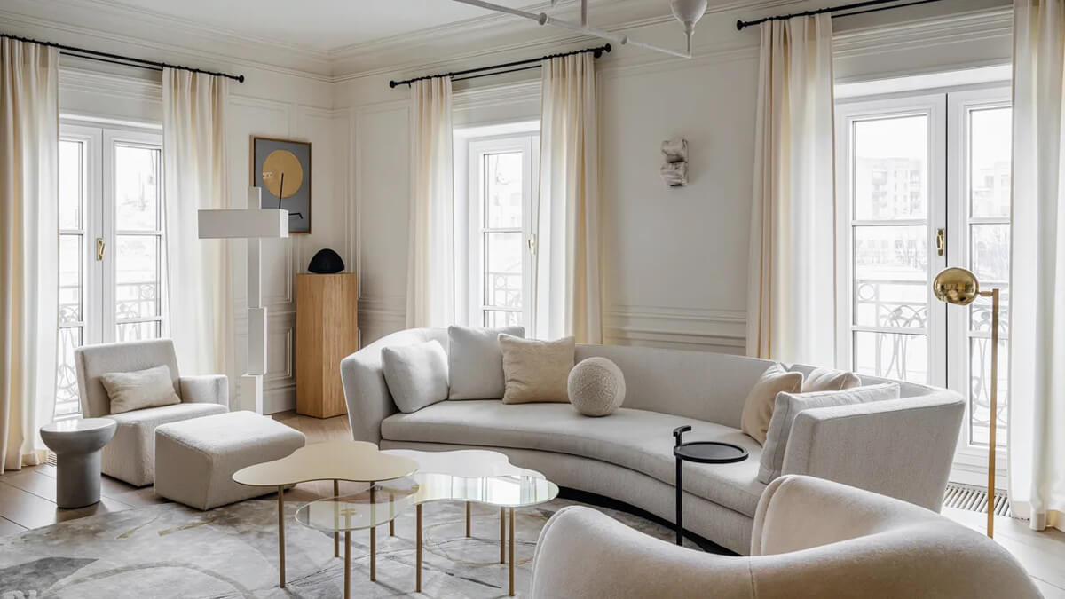 Інтер'єр двокімнатної квартири з сучасними технологіями та інтелектуальними рішеннями.