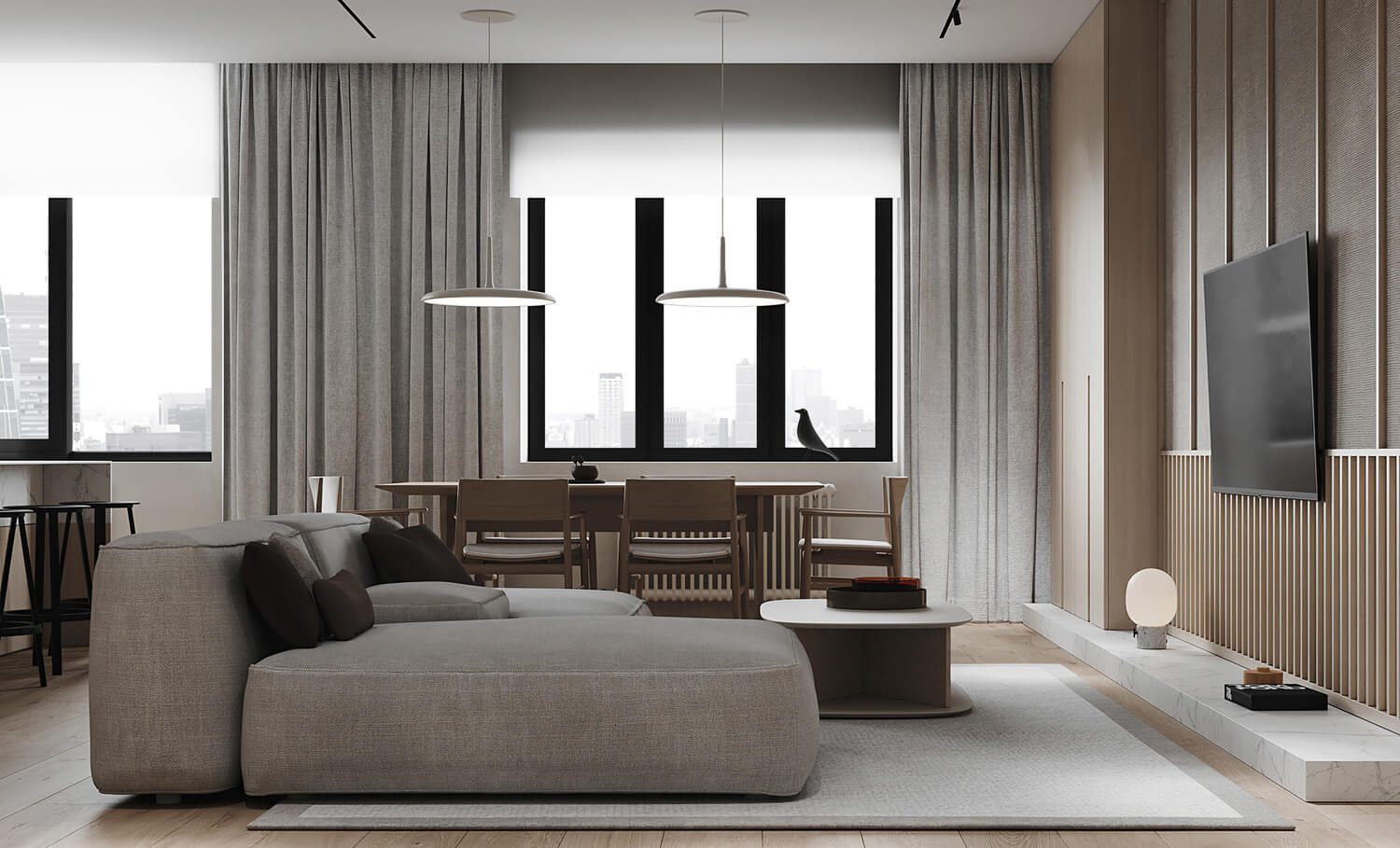 Сучасний дизайн двокімнатної квартири: ідеї планування, скандинавський стиль 2026, для сім'ї.