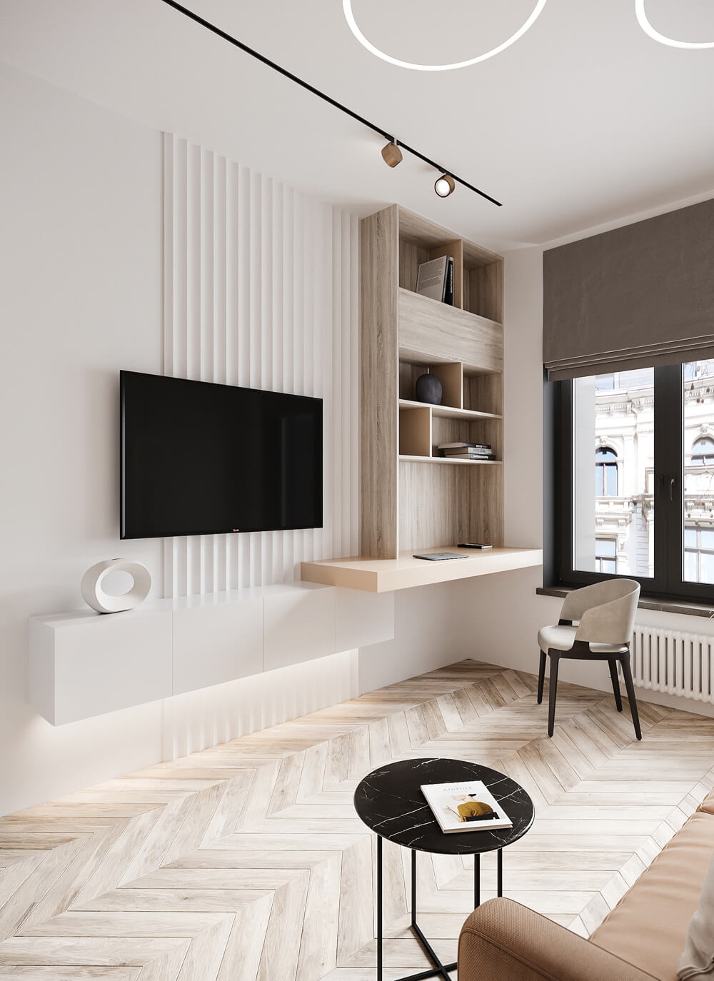 Спальня в сучасному стилі 2026: спокійні кольори та мінімум декору в дизайні кімнати.