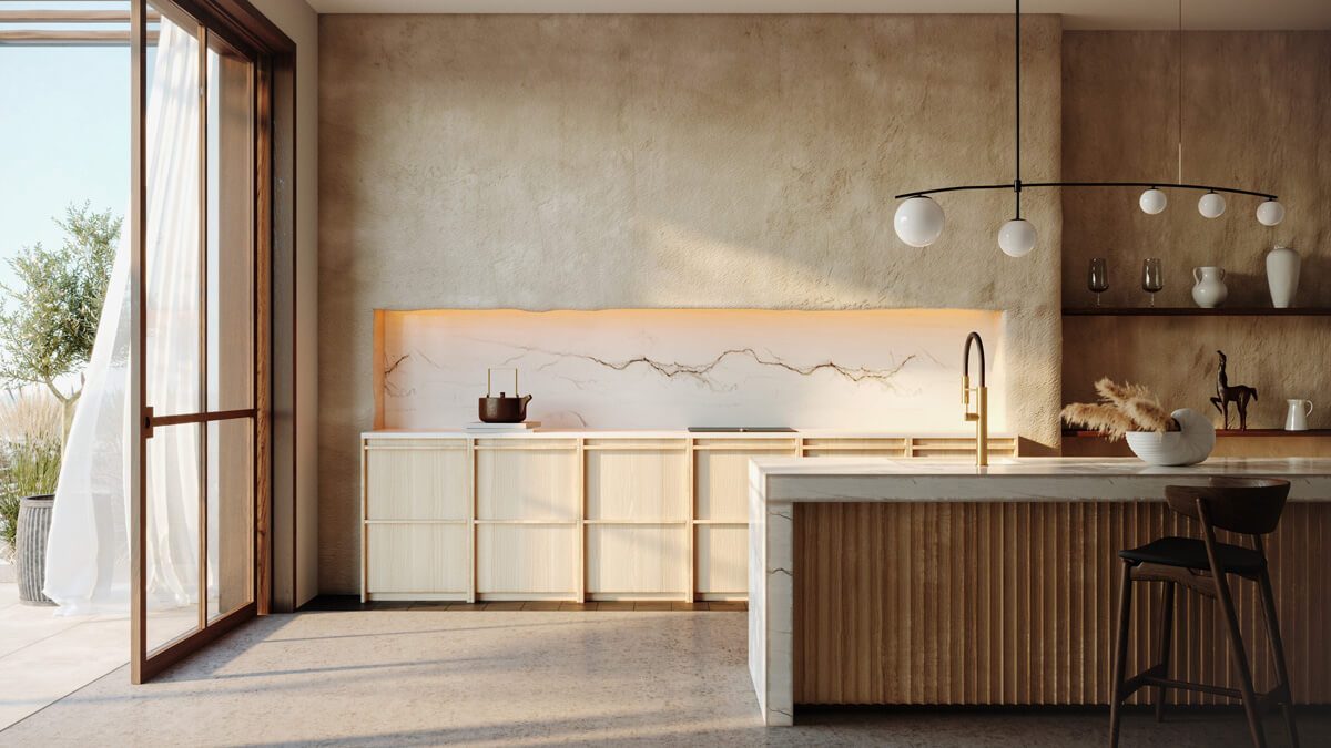 Джапанді: Кераміка і дерево Мінімалістичний декор джапанді: керамічна ваза на дерев'яній тумбі.