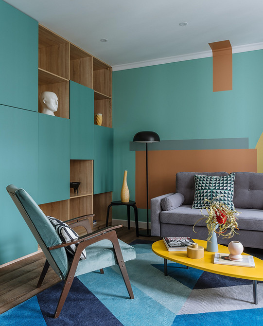 Кавовий столик з сучасних матеріалів у вітальні, тренд 2026 року.