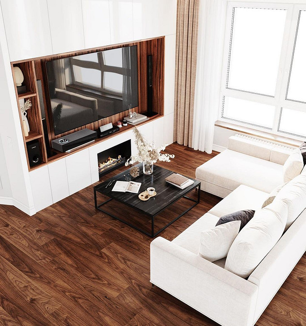 Світла біла кухня: фасади та акцентні деталі в сірих тонах, сучасний дизайн.