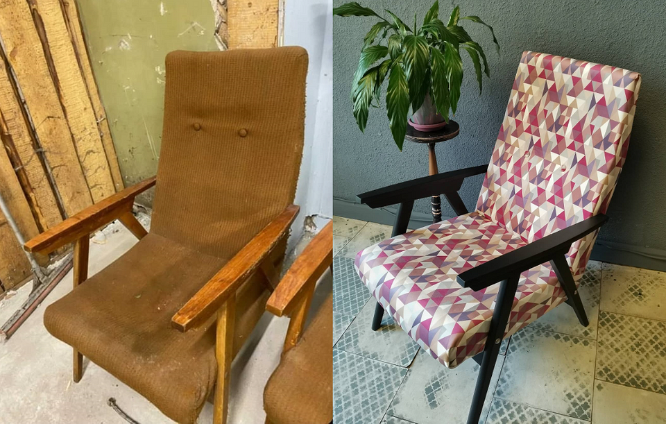 Крісло після реставрації: майстерне відновлення старих меблів.