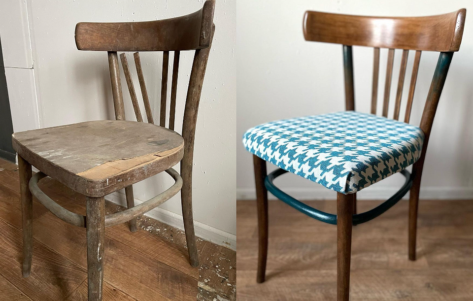 Приклад реставрації стільця: перетворення старого стільця на стильний елемент декору