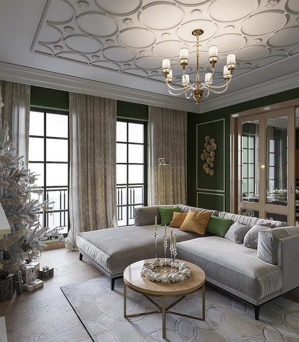 Комфортний диван у вітальні: сучасний дизайн інтер'єру та функціональні меблі