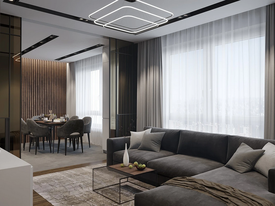 Дивани для вітальні: фото інтер'єрів з різними стилями та варіантами оббивки