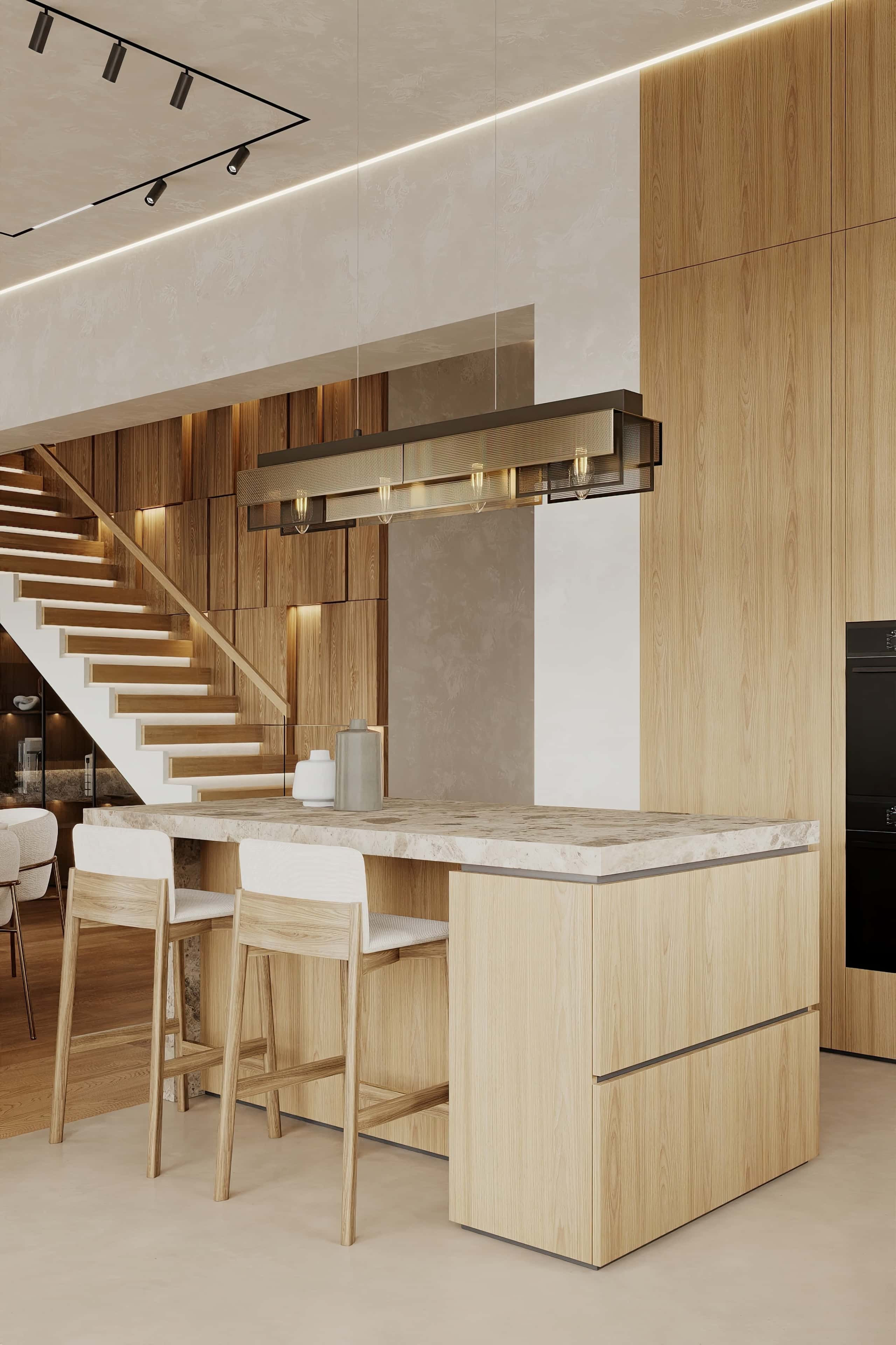 Світлий сучасний проект Проект будинку з панорамними вікнами: сучасний дизайн та максимальне природне освітлення.