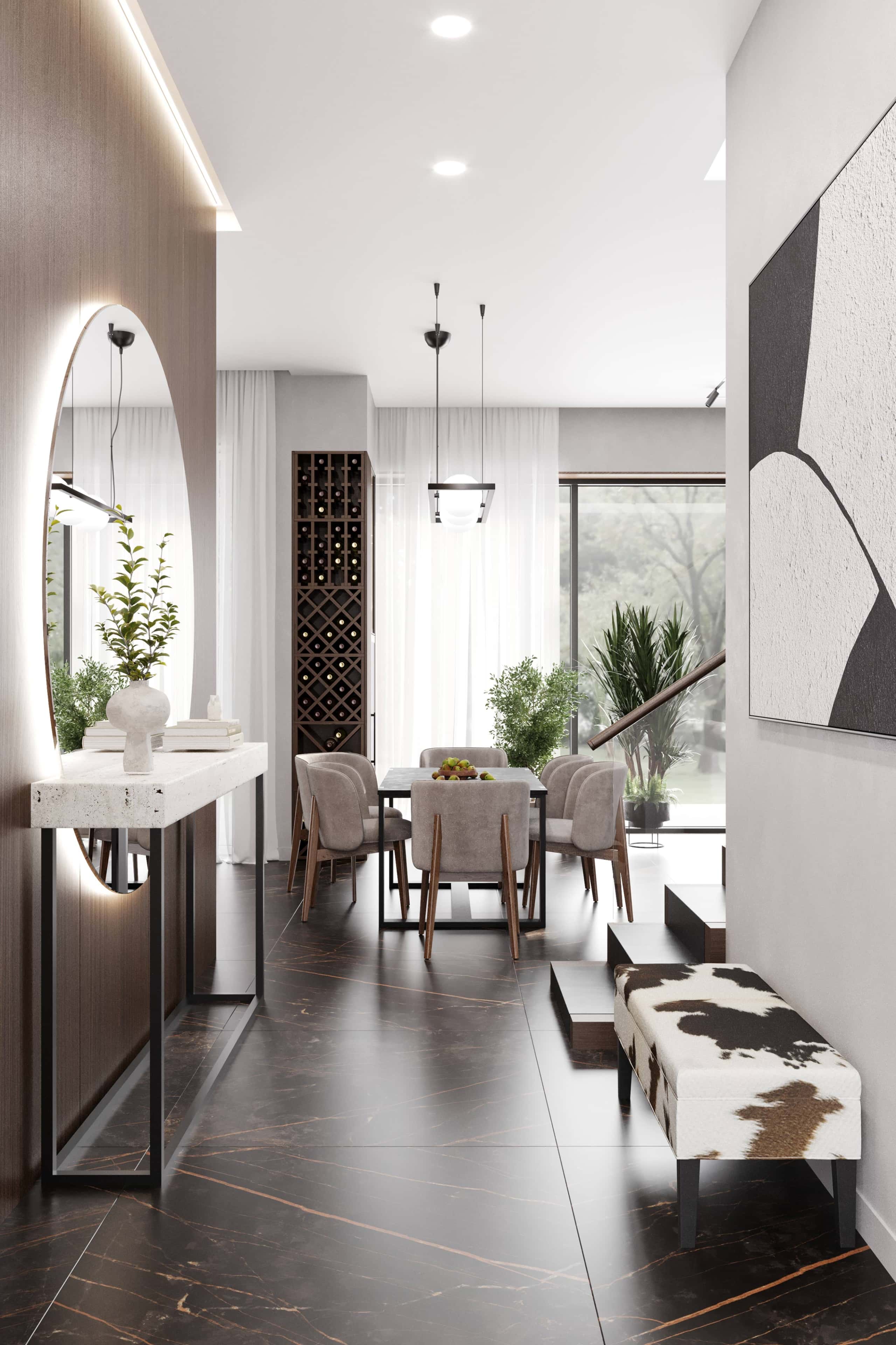 Ванна кімната з панорамними вікнами та видом на місто, релаксація після дня.