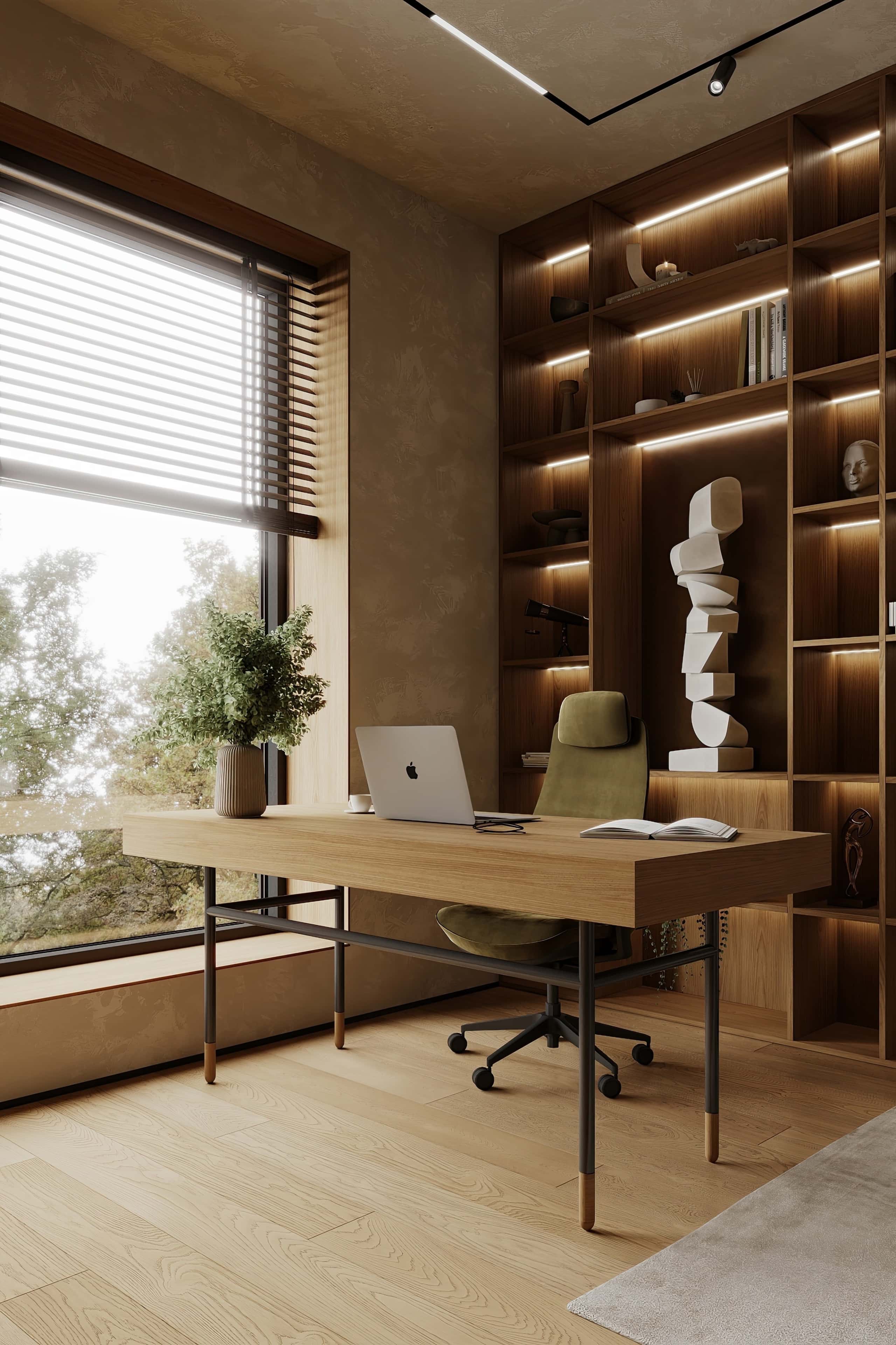 Стиль та простір Стильний інтер'єр з панорамним склінням, що додає простору та світла в кімнату.