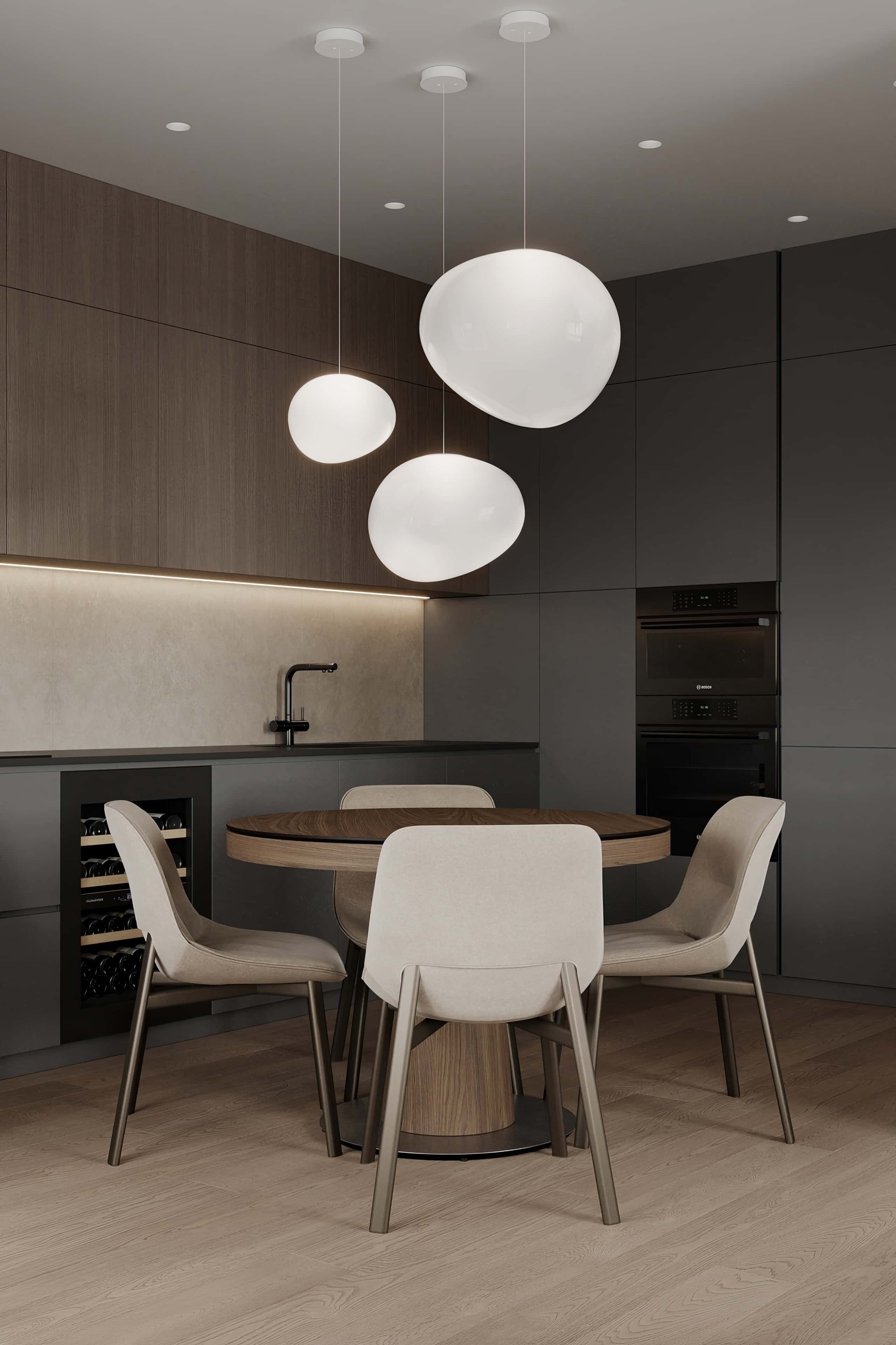 Вітальня в стилі лофт Поєднання мінімалізму та лофту 2026: сіро-бежева гама у вітальні.