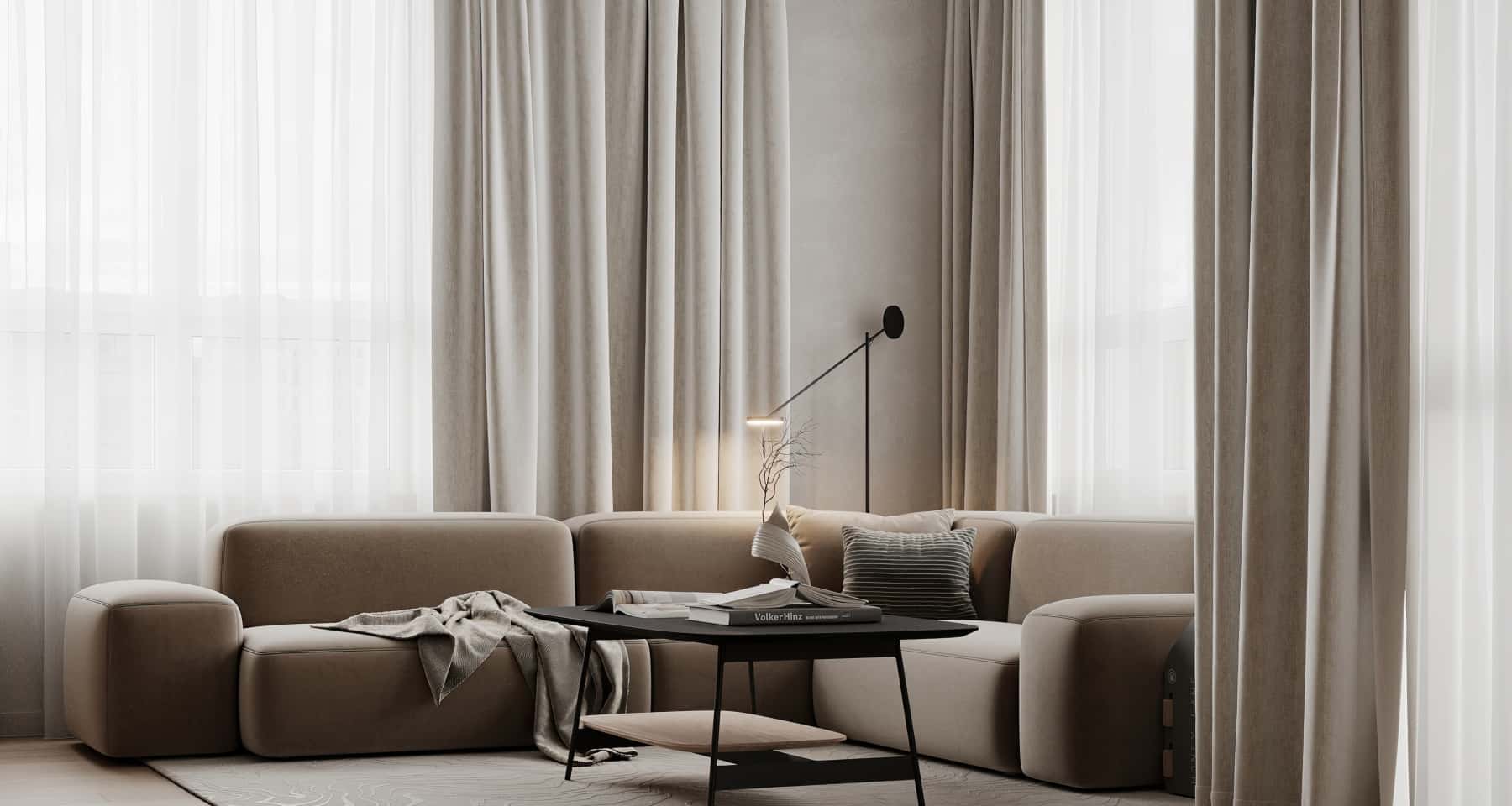 Мінімалізм та лофт Сучасний дизайн інтер'єру у стилі мінімалізм з елементами лофт 2026 року.